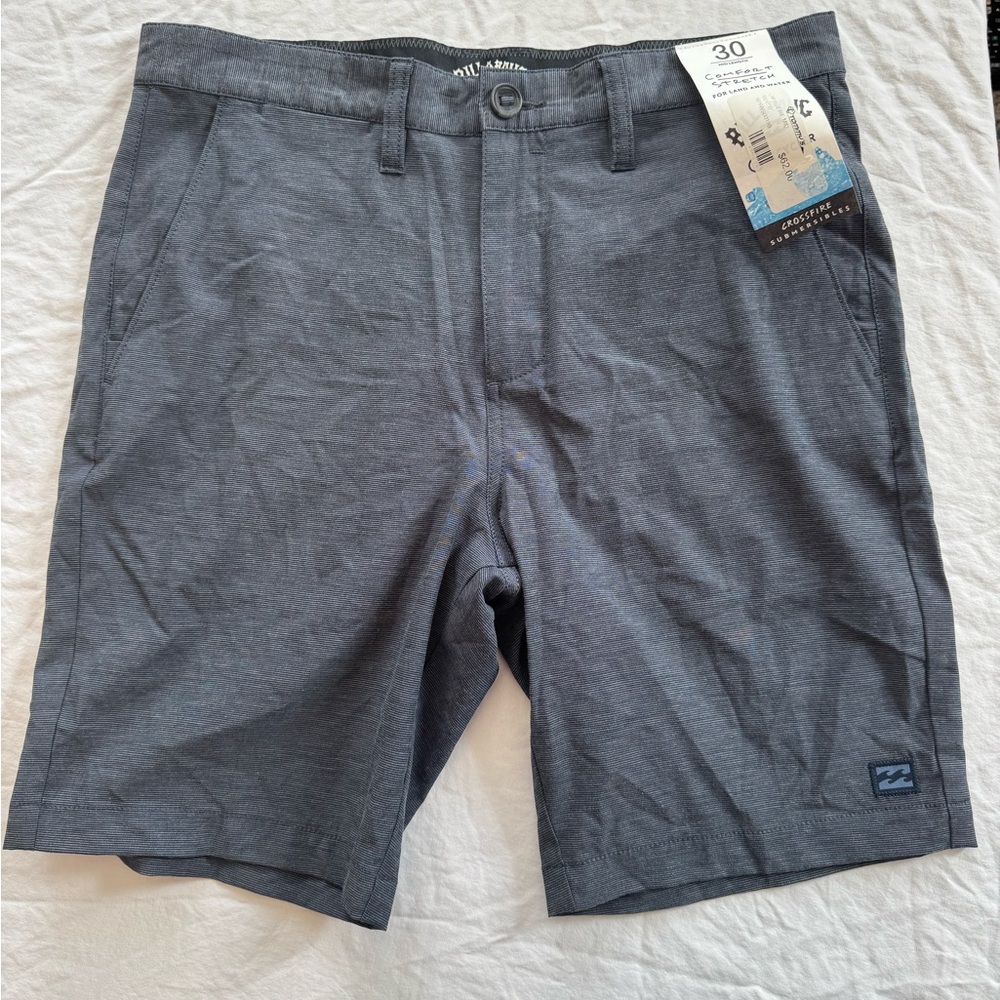 Billabong Men’s Charcoal Flat Front Performance Shorts